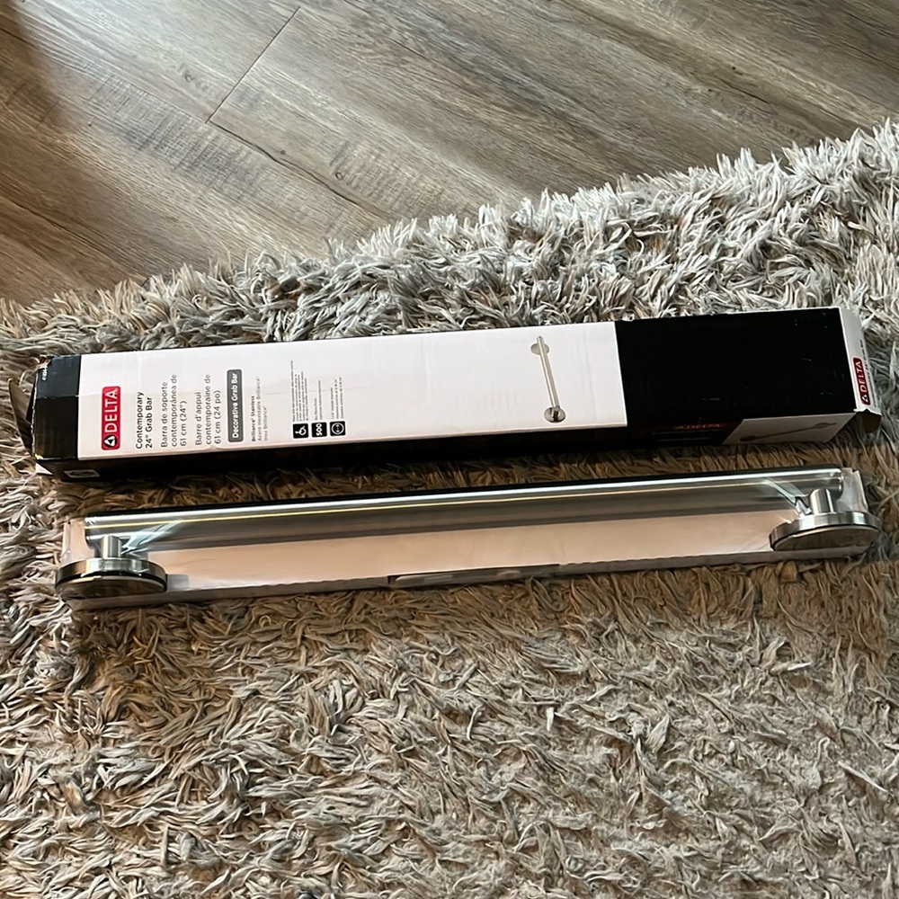 NWT. Stainless 24” Contemporary Grab Bar